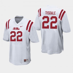 Mens Ole Miss Rebels Tariqious Tisdale #22 White NCAA Jersey 528254-371