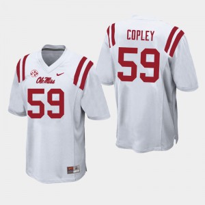 Men Ole Miss Rebels John Copley #59 White Football Jersey 689878-923