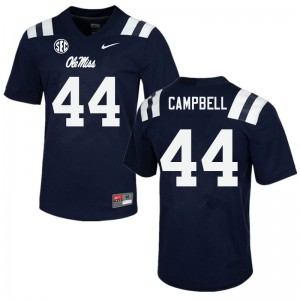 Mens Ole Miss Rebels Chance Campbell #44 Navy College Jerseys 118966-445