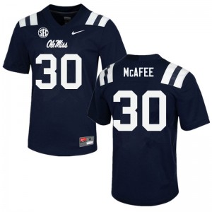 Men's Ole Miss Rebels Fred McAfee #30 Navy Embroidery Jerseys 103495-562