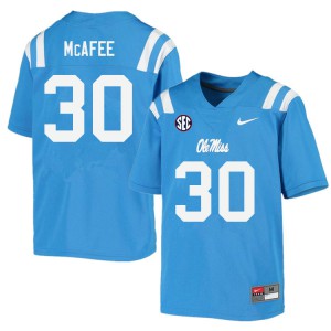 Men's Ole Miss Rebels Fred McAfee #30 College Powder Blue Jersey 985415-713