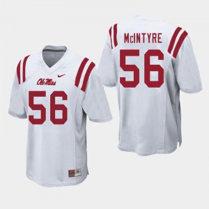 Mens Ole Miss Rebels Reece McIntyre #56 Stitched White Jerseys 315084-261