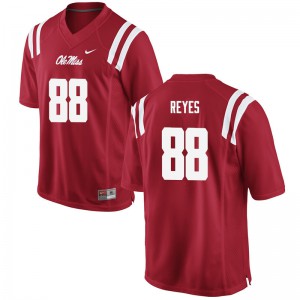 Men's Ole Miss Rebels Ty Reyes #88 Embroidery Red Jerseys 483071-543