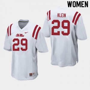 Women Ole Miss Rebels Campbell Klein #29 Embroidery White Jerseys 613506-144