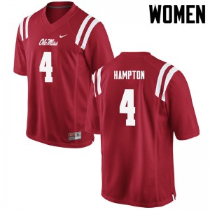 Women Ole Miss Rebels C.J. Hampton #4 Player Red Jerseys 160342-835