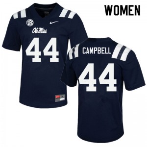 Women Ole Miss Rebels Chance Campbell #44 Football Navy Jerseys 590632-987