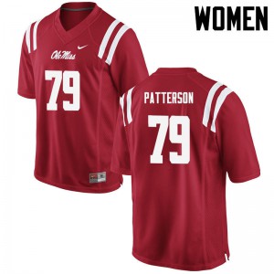 Womens Ole Miss Rebels Javon Patterson #79 Red University Jerseys 143952-124