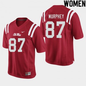 Womens Ole Miss Rebels Sam Murphey #87 Football Red Jerseys 218994-959