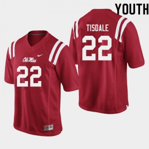 Youth Ole Miss Rebels Tariqious Tisdale #22 Stitched Red Jerseys 992671-244