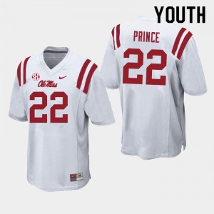 Youth Ole Miss Rebels Deantre Prince #22 White Alumni Jersey 620121-204