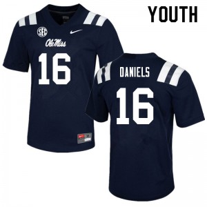 Youth Ole Miss Rebels MJ Daniels #16 NCAA Navy Jersey 892813-194
