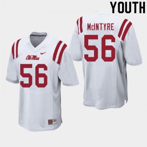 Youth Ole Miss Rebels Reece McIntyre #56 White Football Jerseys 894256-594