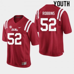 Youth Ole Miss Rebels Taleeq Robbins #52 NCAA Red Jersey 405841-710